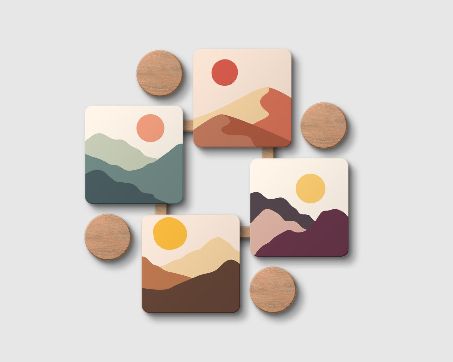 "Mountain Vibes" Coaster Set of 4