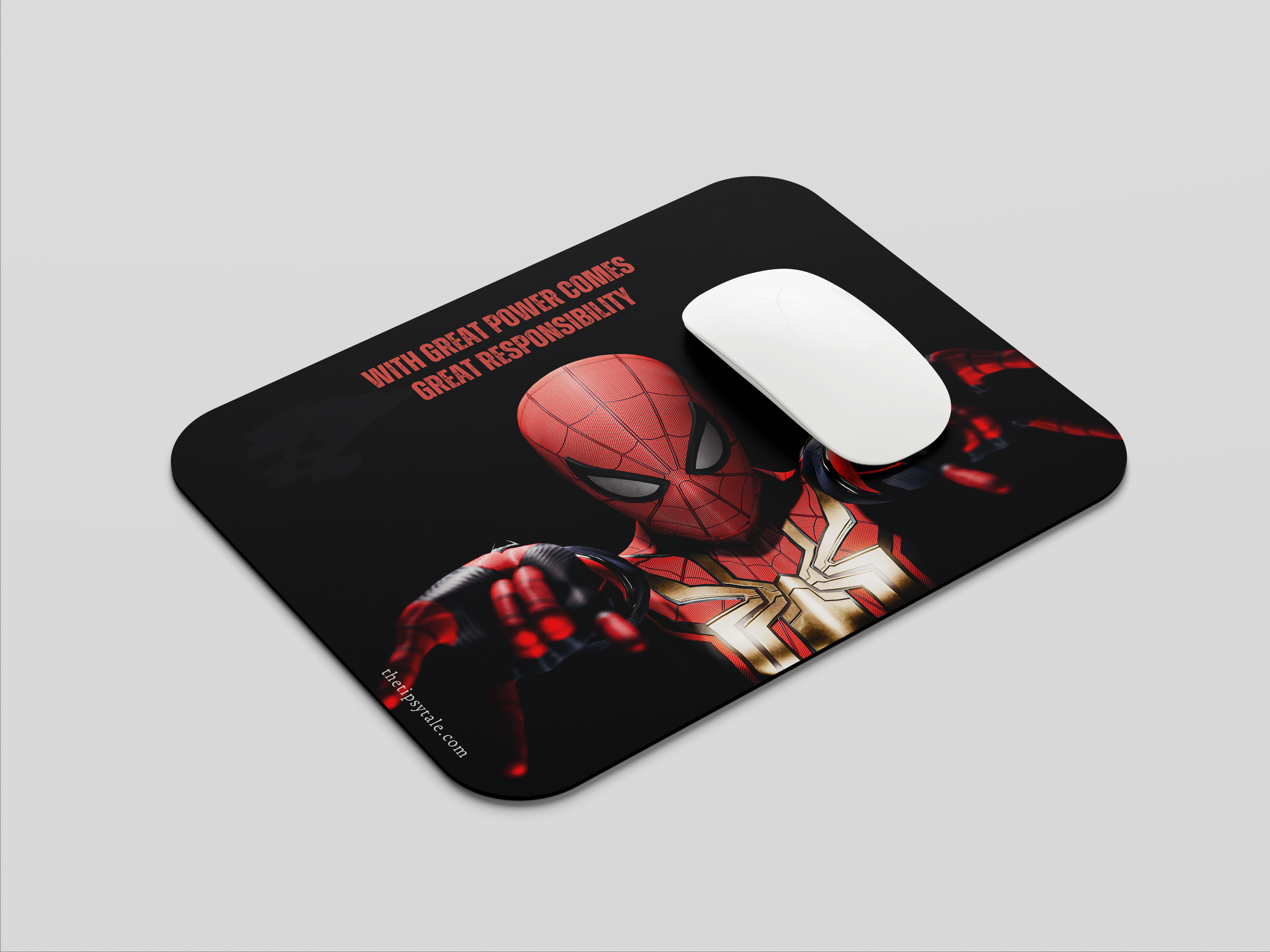 "SPIDERMAN GREAT POWER: DIALOGUE" Mousepad Enhance Your Workspace with Style