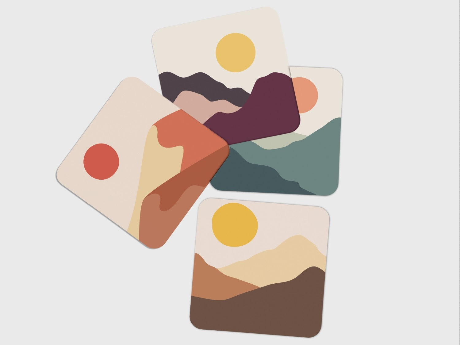 "Mountain Vibes" Coaster Set of 4