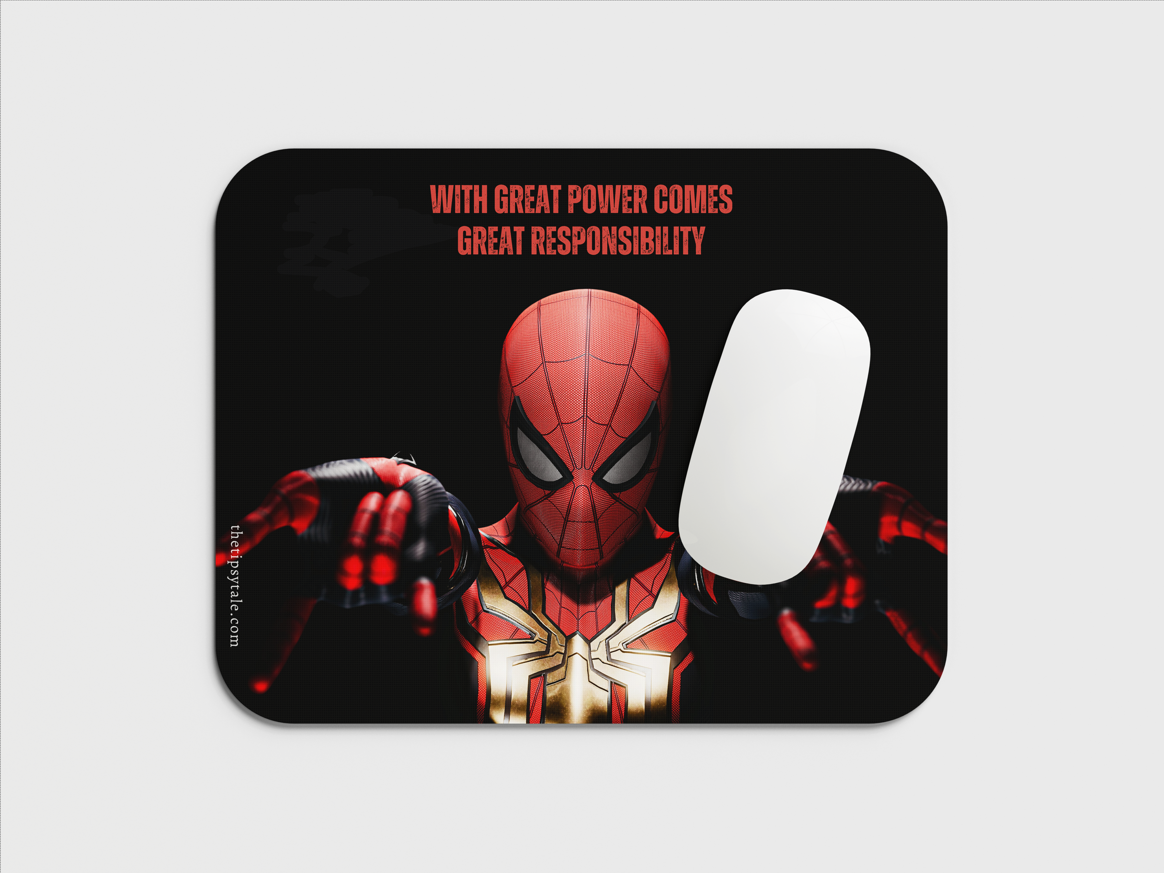 "SPIDERMAN GREAT POWER: DIALOGUE" Mousepad Enhance Your Workspace with Style