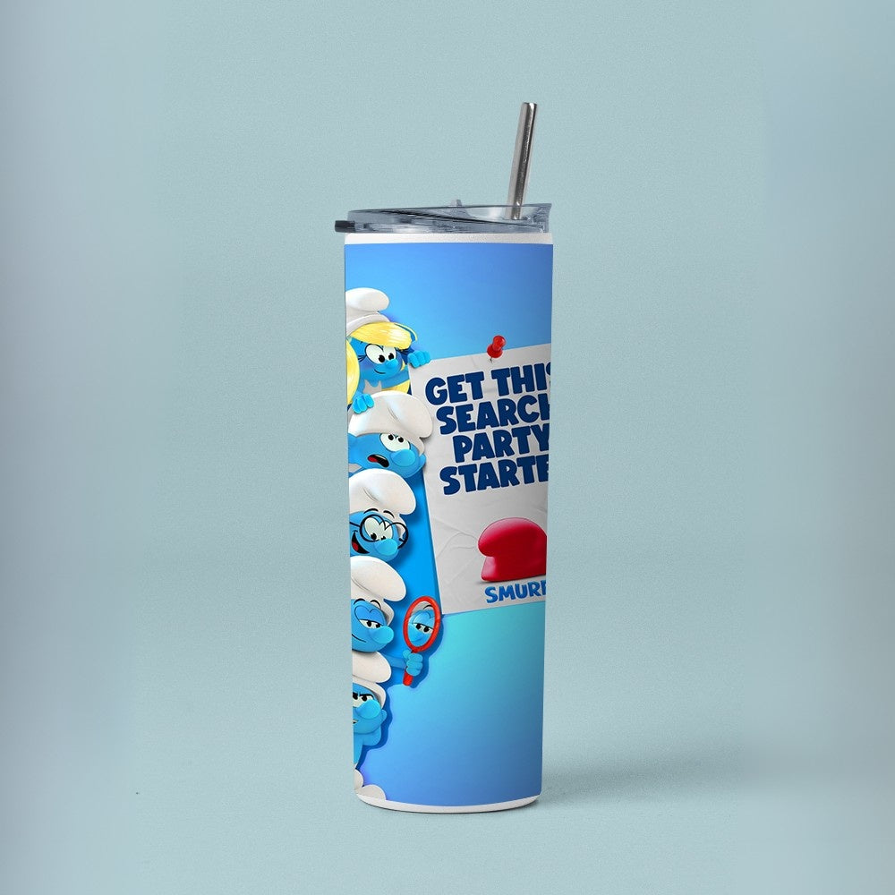 "Smurfs- Search Party" Tumbler with Metal Straw