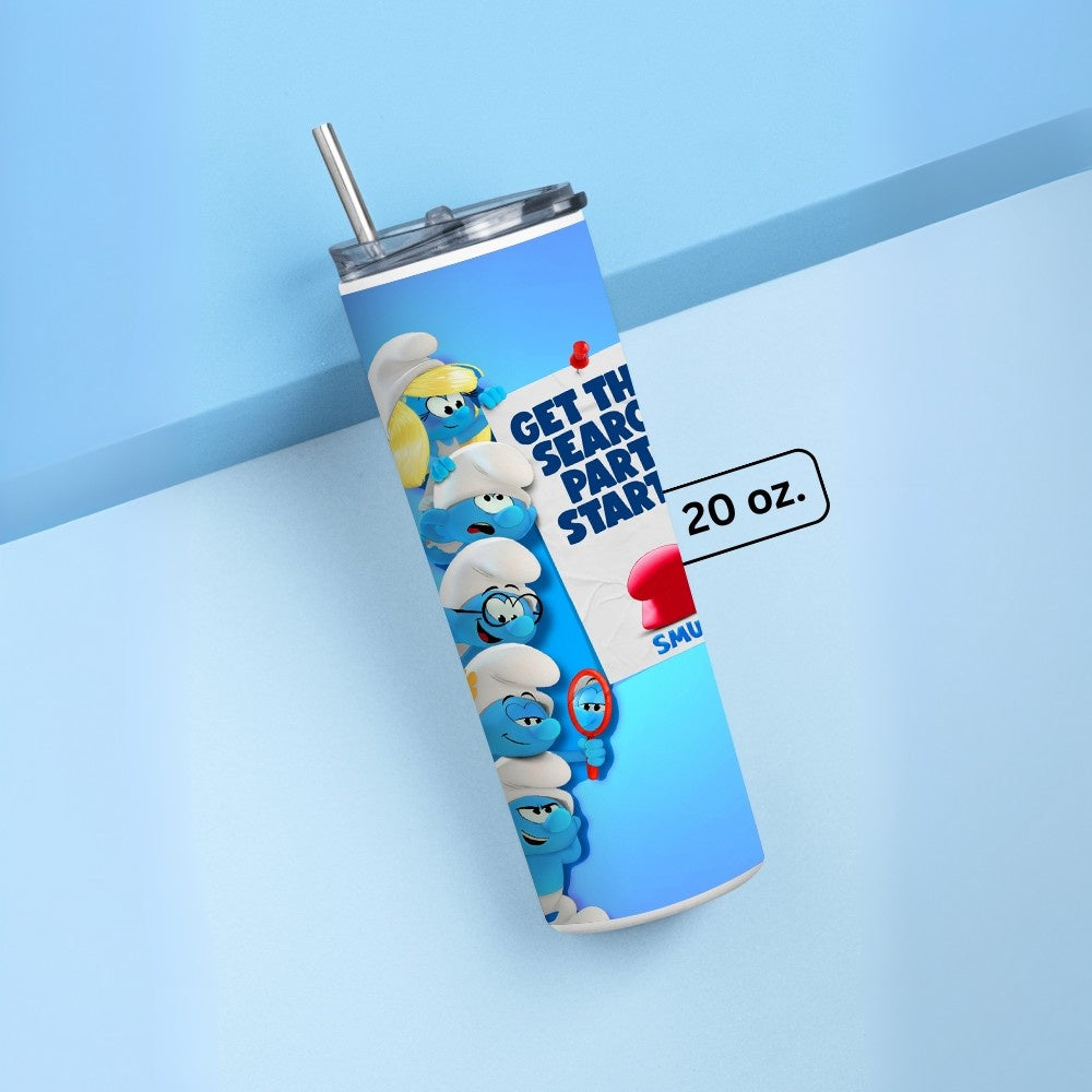 "Smurfs- Search Party" Tumbler with Metal Straw