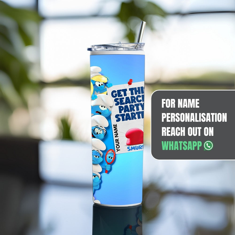 "Smurfs- Search Party" Tumbler with Metal Straw