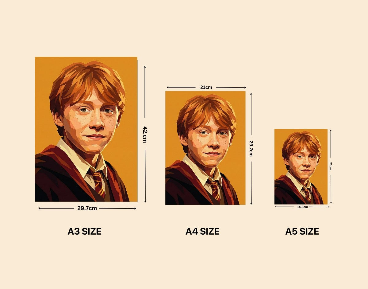 "Ron Weasley - HARRY POTTER" -Shiny & Sturdy Metallic Poster Art That Pops & Sticks