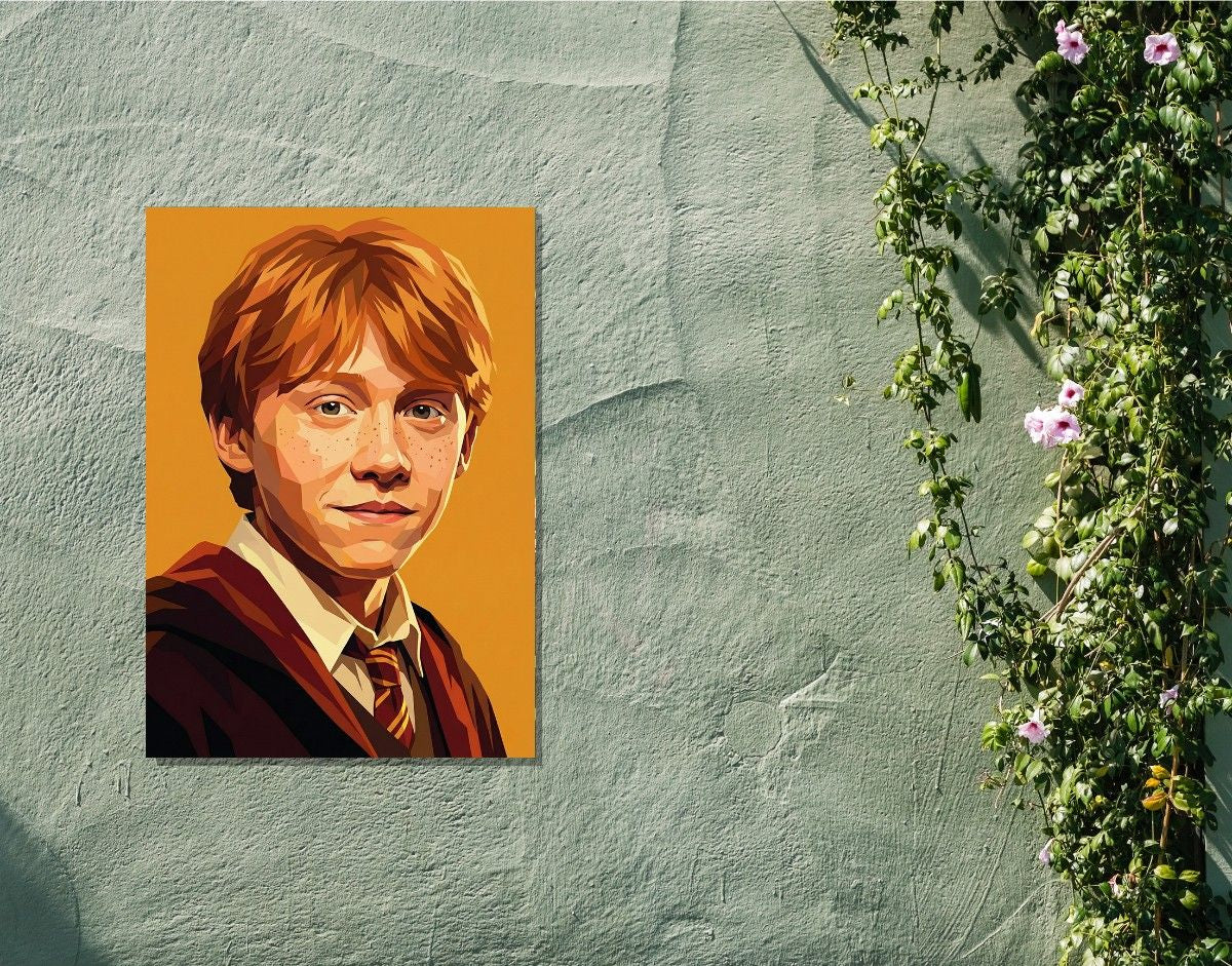 "Ron Weasley - HARRY POTTER" -Shiny & Sturdy Metallic Poster Art That Pops & Sticks