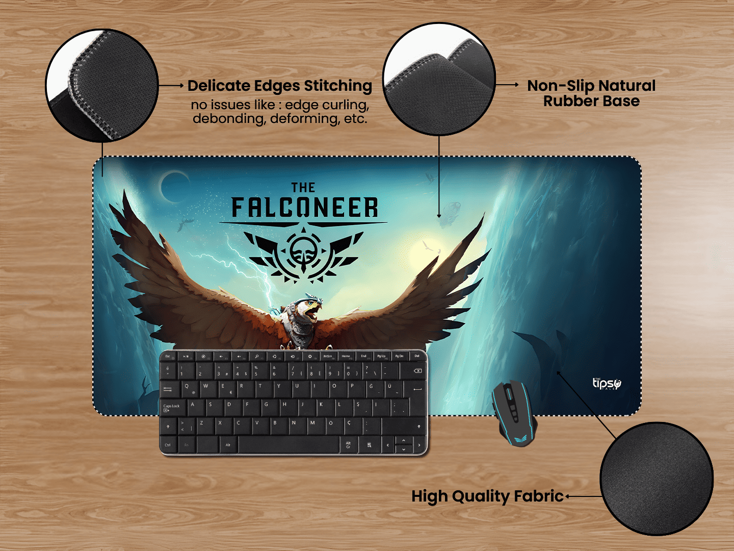 "THE FALCONEER" Gaming Mousepad Elevate Your Gaming Experience