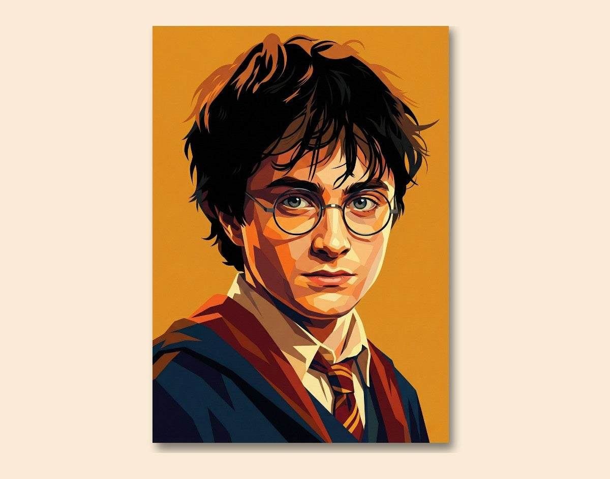 "POTTER HEAD - HARRY POTTER" -Shiny & Sturdy Metallic Poster Art That Pops & Sticks