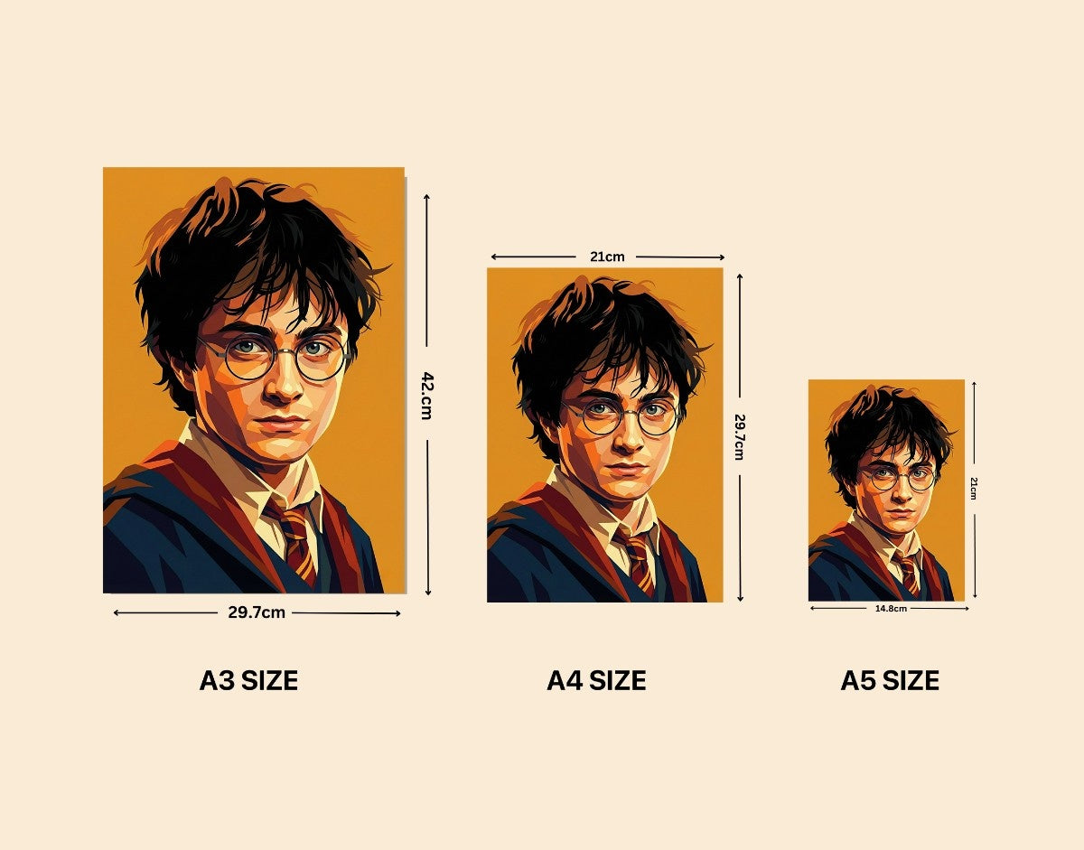 "POTTER HEAD - HARRY POTTER" -Shiny & Sturdy Metallic Poster Art That Pops & Sticks
