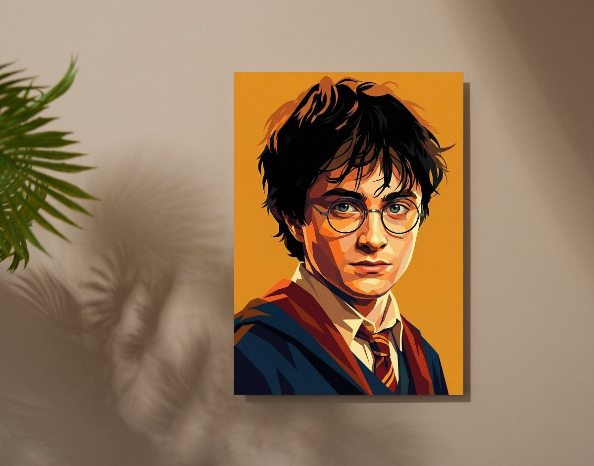 "POTTER HEAD - HARRY POTTER" -Shiny & Sturdy Metallic Poster Art That Pops & Sticks
