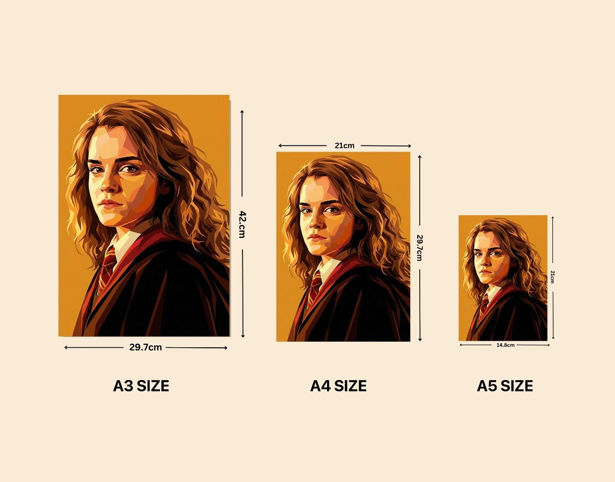 "Hermione Jean Granger - HARRY POTTER" -Shiny & Sturdy Metallic Poster Art That Pops & Sticks