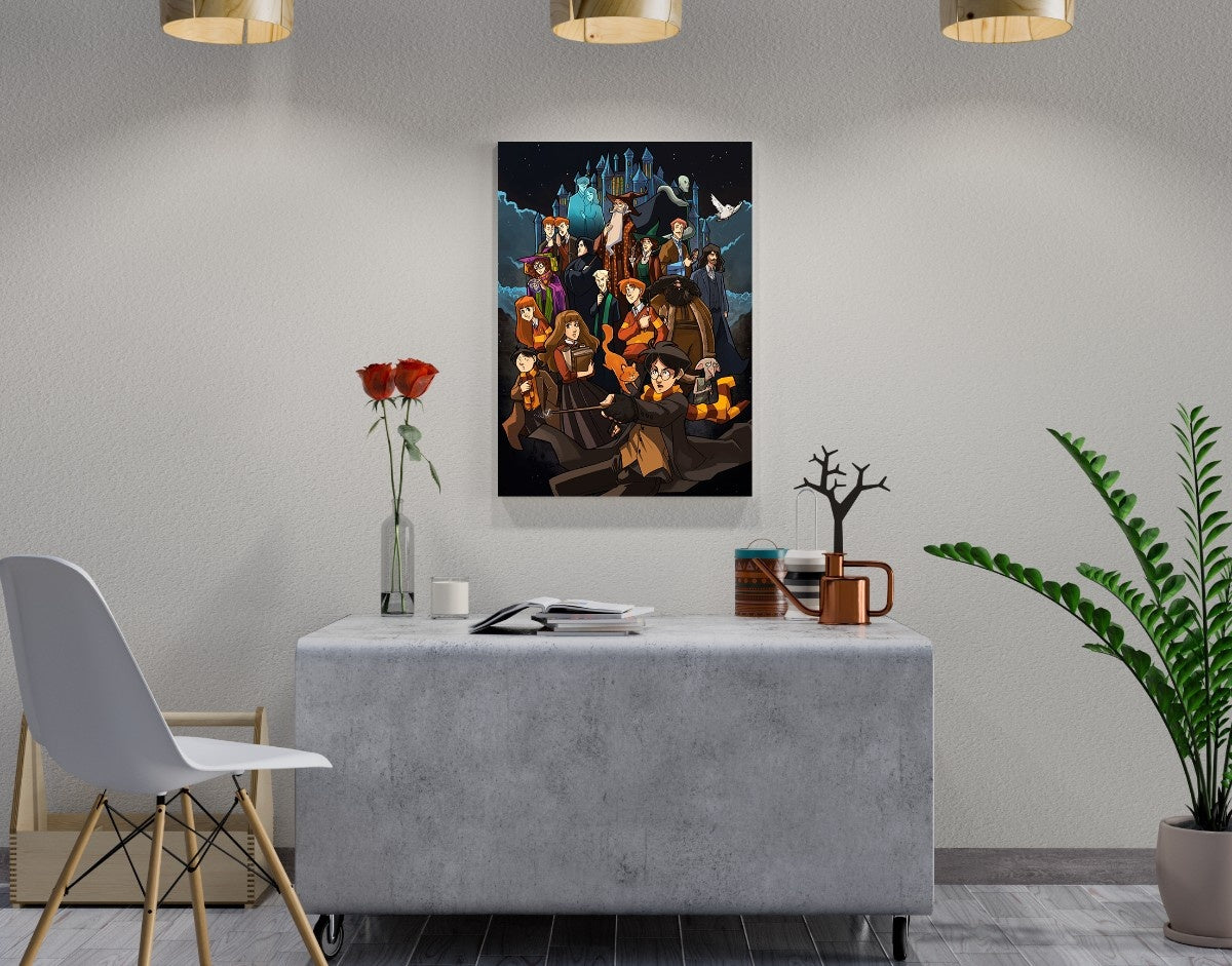 "HARRY POTTER MOVIE - ILLUSTRATION" -Shiny & Sturdy Metallic Poster Art That Pops & Sticks