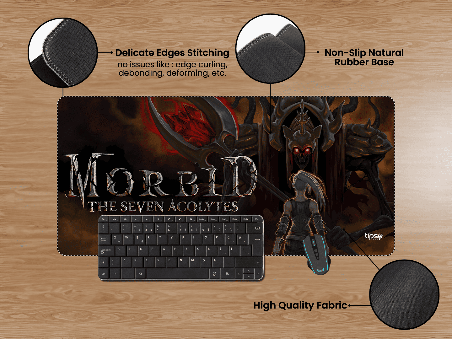 "MORBID THE SEVEN ACOLYTES" Gaming Mousepad Elevate Your Gaming Experience