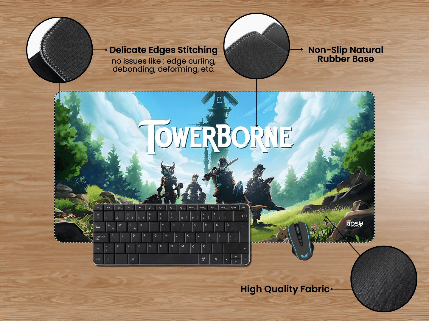 "TOWERBORNE" Gaming Mousepad Elevate Your Gaming Experience