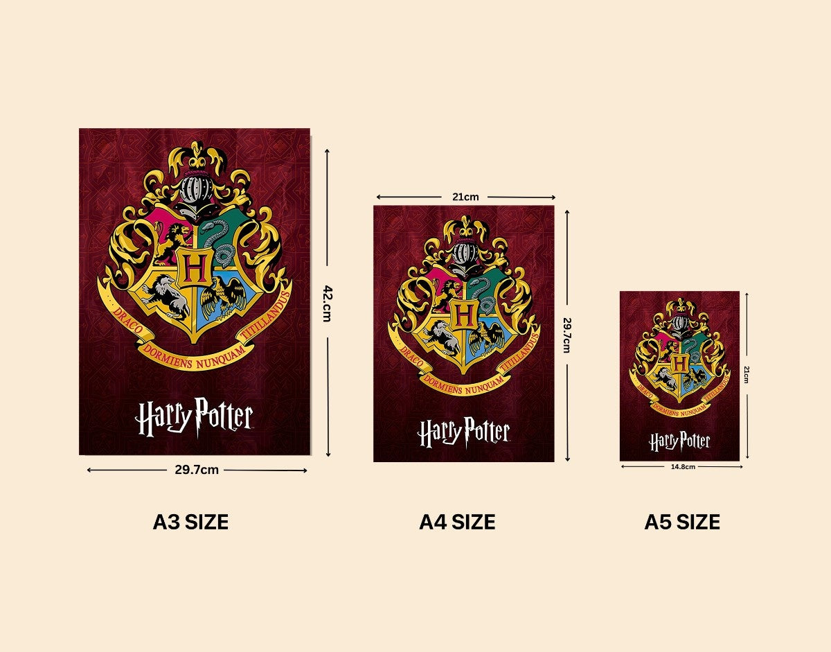 "HARRY POTTER - HOGWARTS" -Shiny & Sturdy Metallic Poster Art That Pops & Sticks