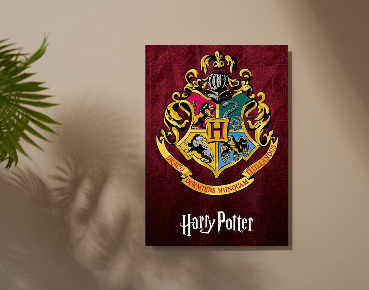 "HARRY POTTER - HOGWARTS" -Shiny & Sturdy Metallic Poster Art That Pops & Sticks