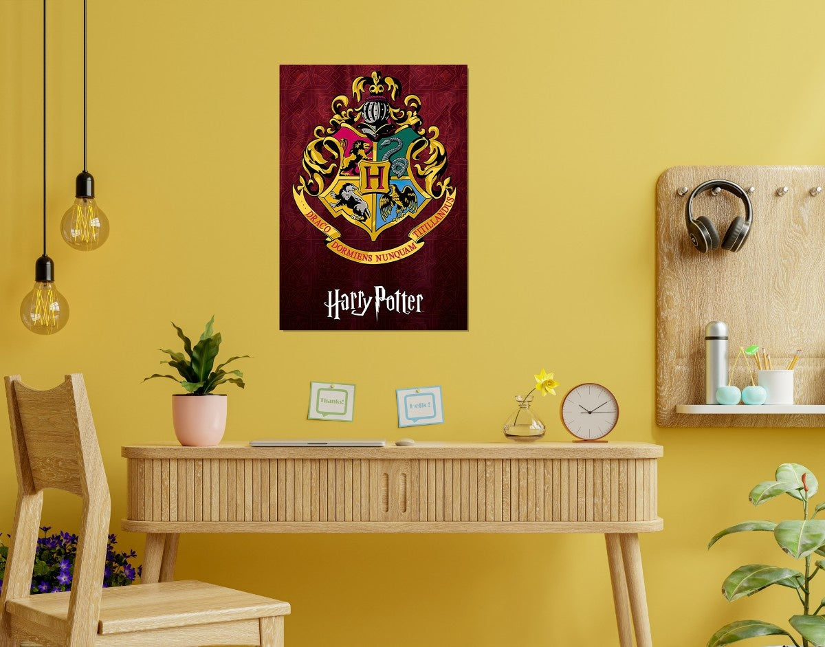 "HARRY POTTER - HOGWARTS" -Shiny & Sturdy Metallic Poster Art That Pops & Sticks