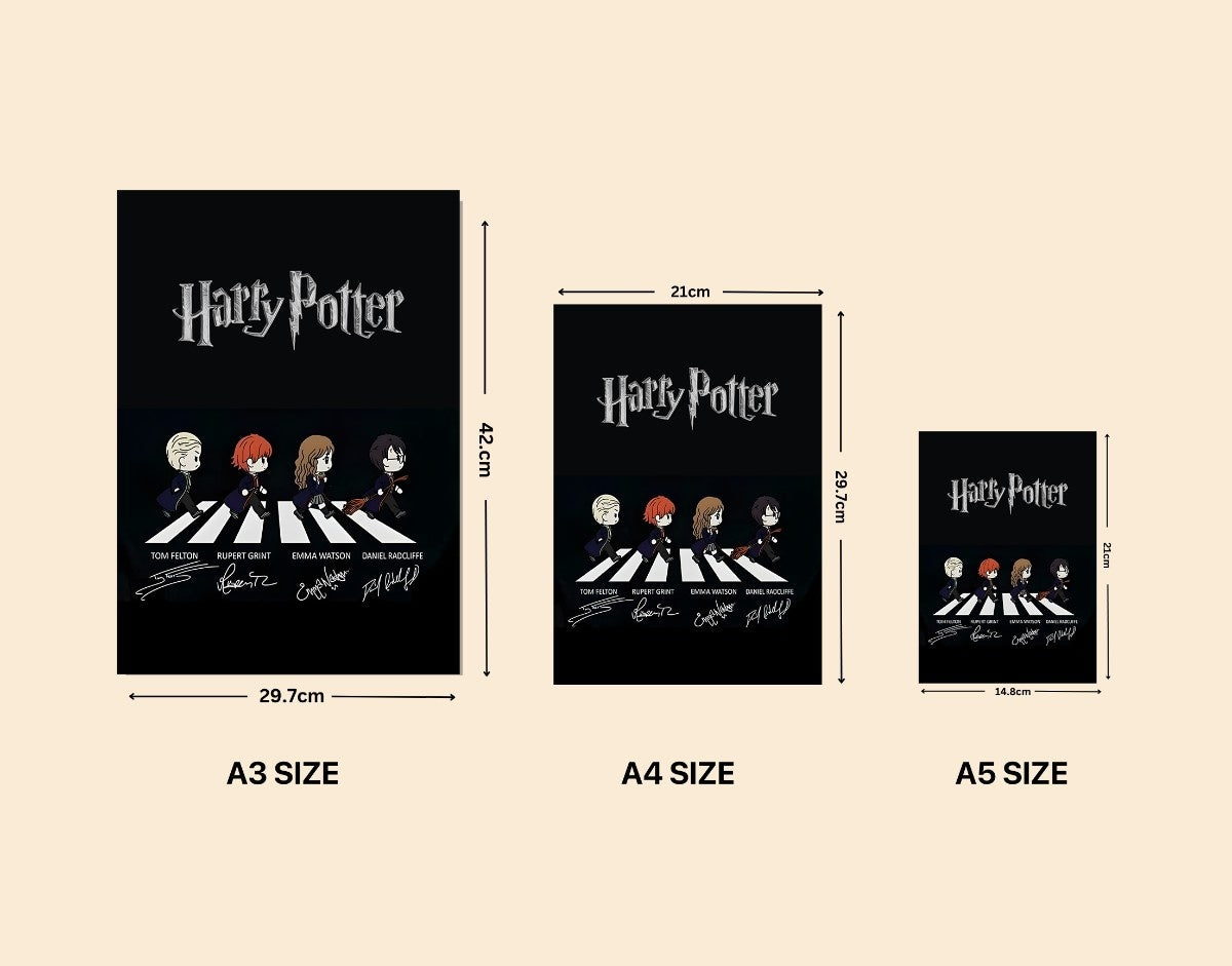"HARRY POTTER - THE OG CREW" -Shiny & Sturdy Metallic Poster Art That Pops & Sticks