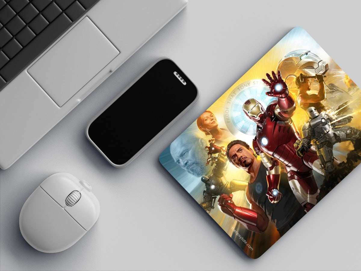 "IRON MAN TRIBUTE - MARVEL" Mousepad: Enhance Your Workspace with Style