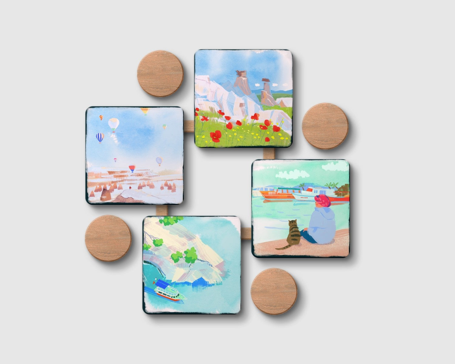 "Nature Lover" Coaster Set of 4