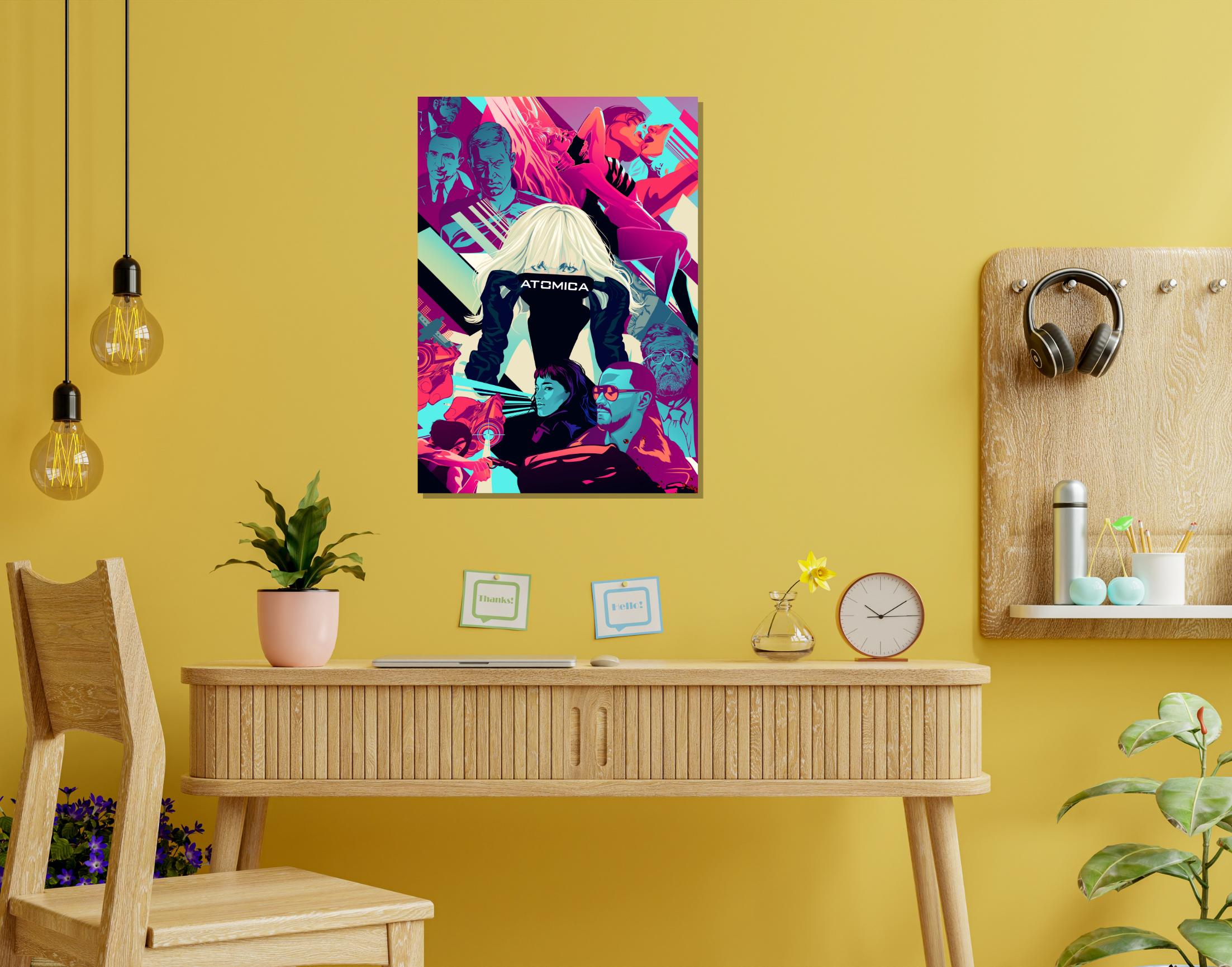 "ATOMICA: SCI-FIC MOVIE"- Shiny & Sturdy Metallic Poster Art That Pops & Sticks (Literally!)