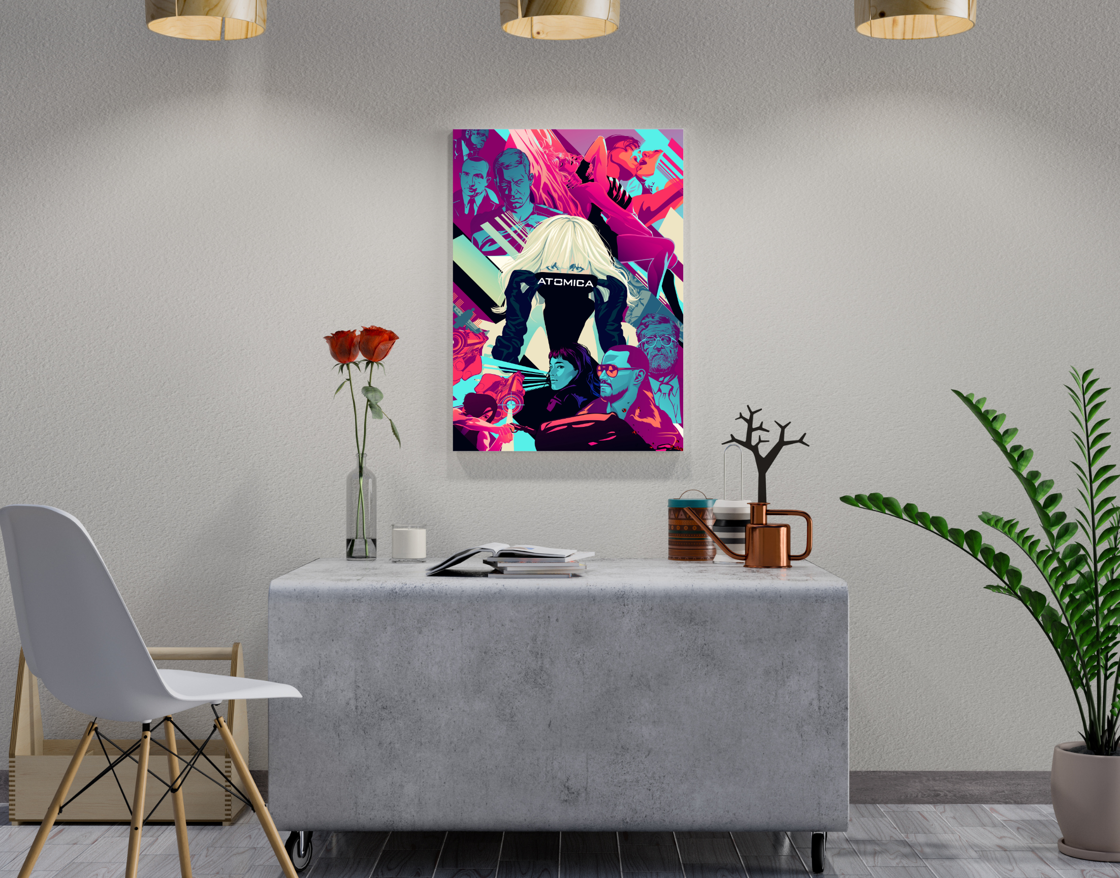 "ATOMICA: SCI-FIC MOVIE"- Shiny & Sturdy Metallic Poster Art That Pops & Sticks (Literally!)