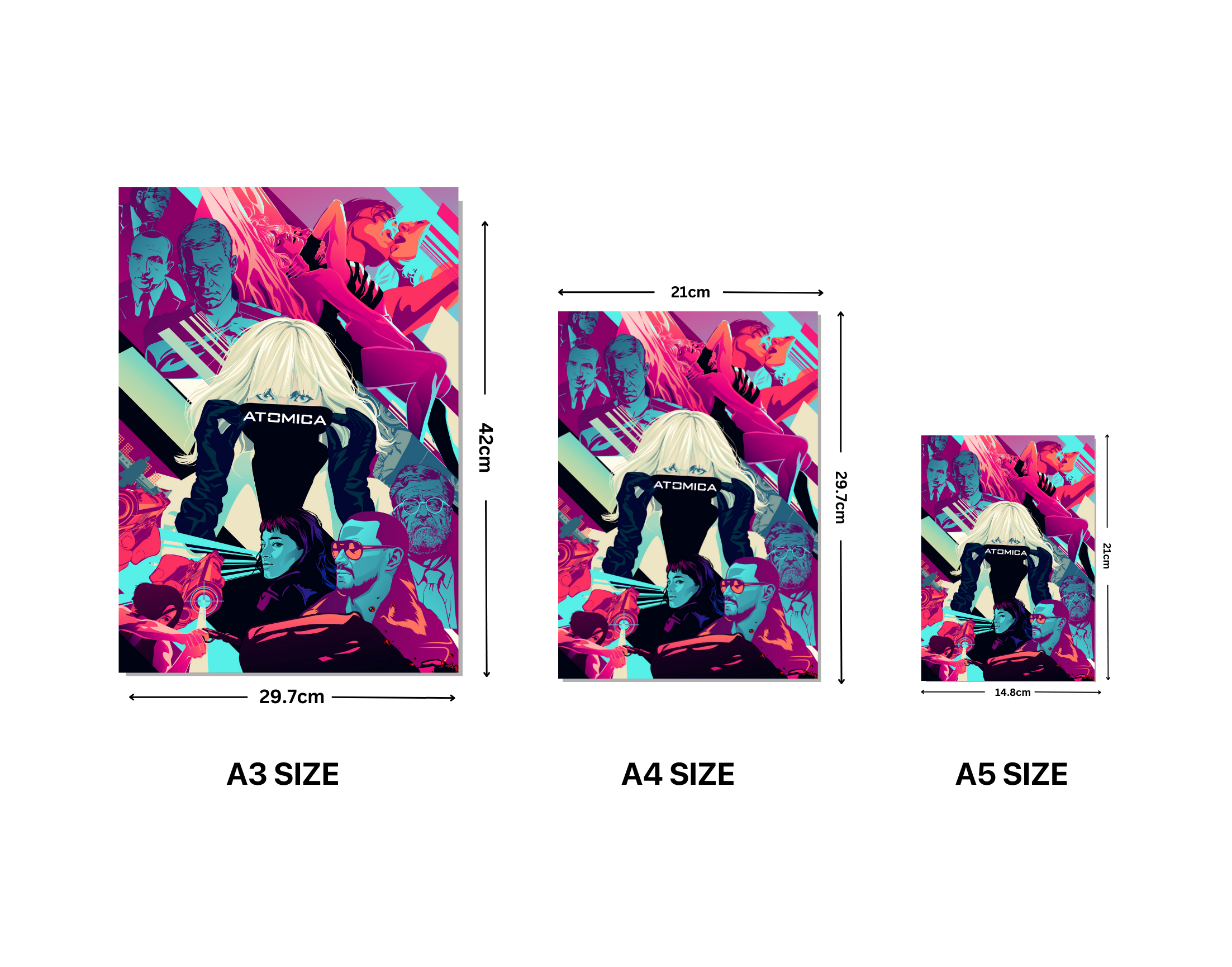 "ATOMICA: SCI-FIC MOVIE"- Shiny & Sturdy Metallic Poster Art That Pops & Sticks (Literally!)