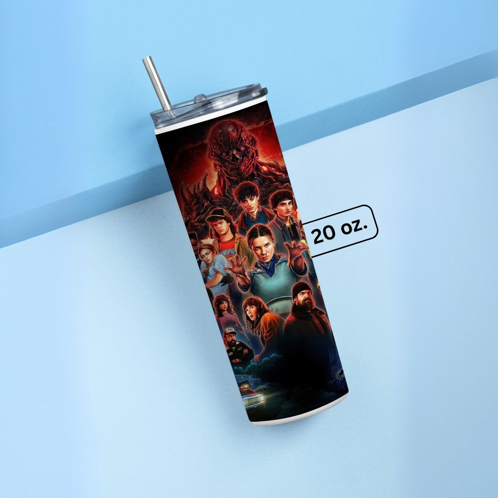 "Stranger Things - End Game" Tumbler with Metal Straw
