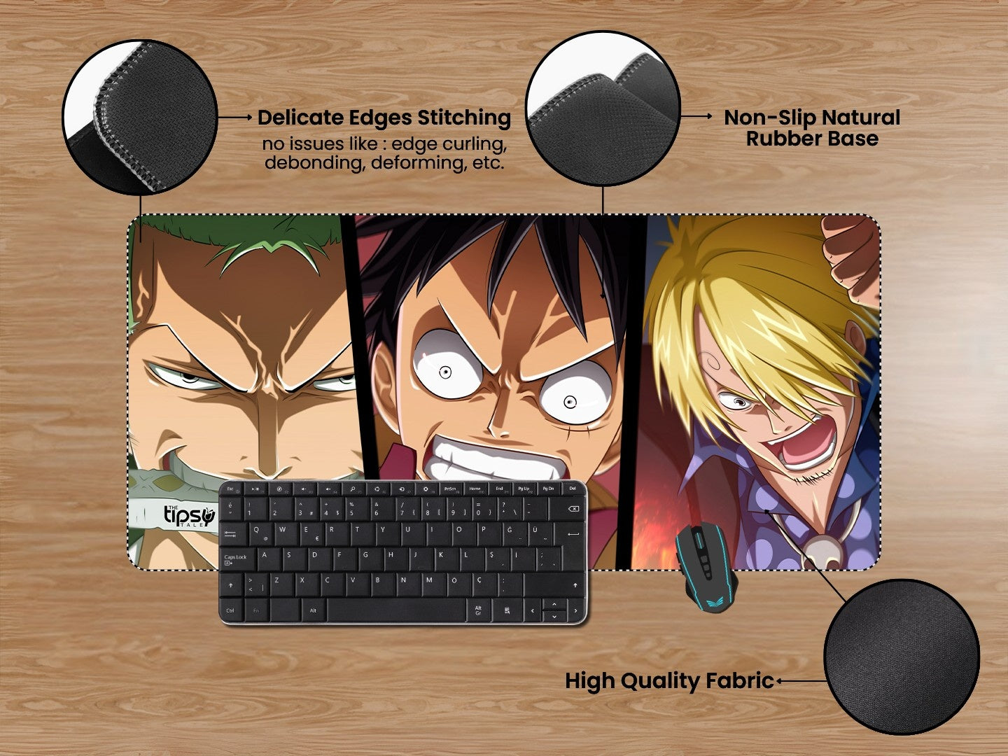 "RORONOA ZORO MONKEY - ANIME " Gaming Mousepad Elevate Your Gaming Experience
