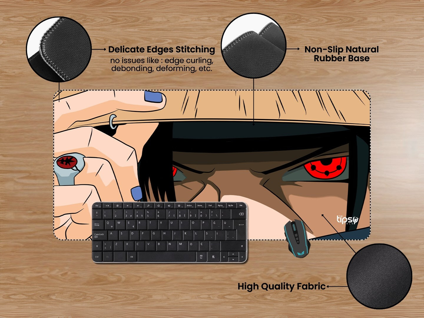 "ITACHI UCHIHA - SHARINGAN" Gaming Mousepad Elevate Your Gaming Experience