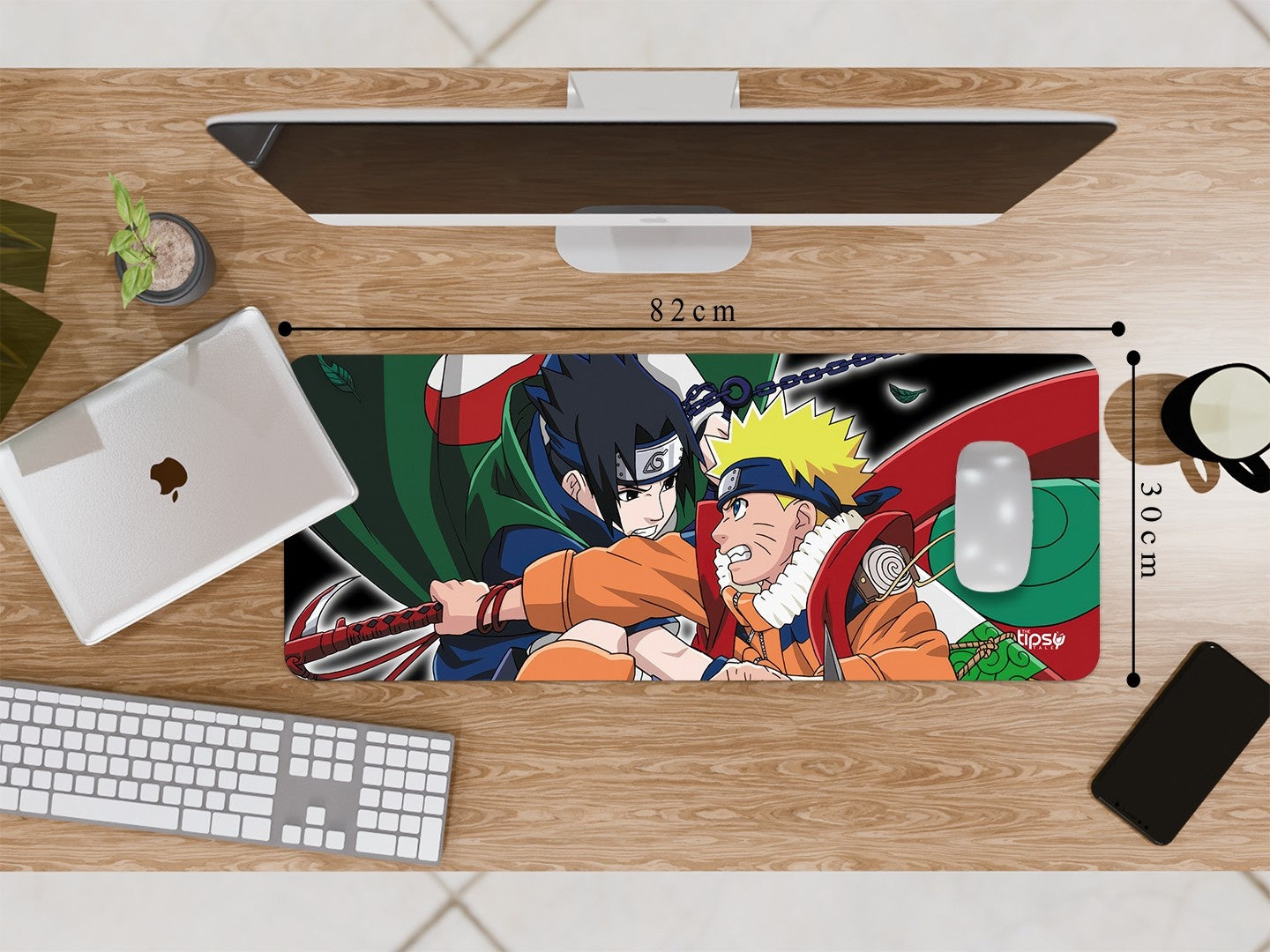 "SASUKE VS NARUTO - VIBRANT BG" Gaming Mousepad Elevate Your Gaming Experience