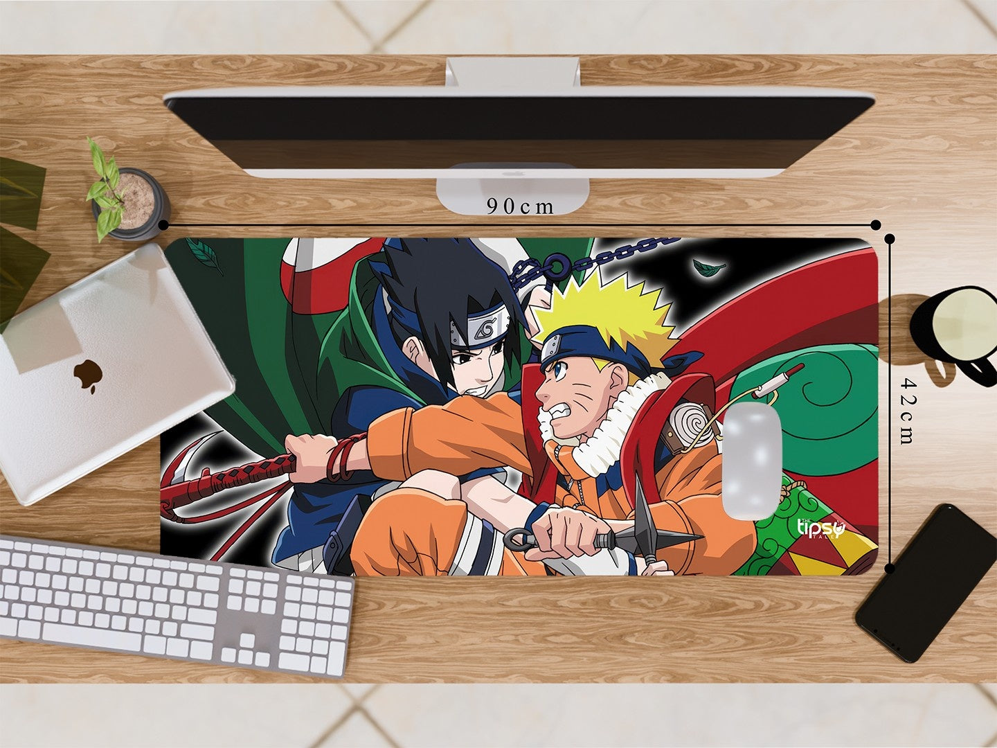 "SASUKE VS NARUTO - VIBRANT BG" Gaming Mousepad Elevate Your Gaming Experience