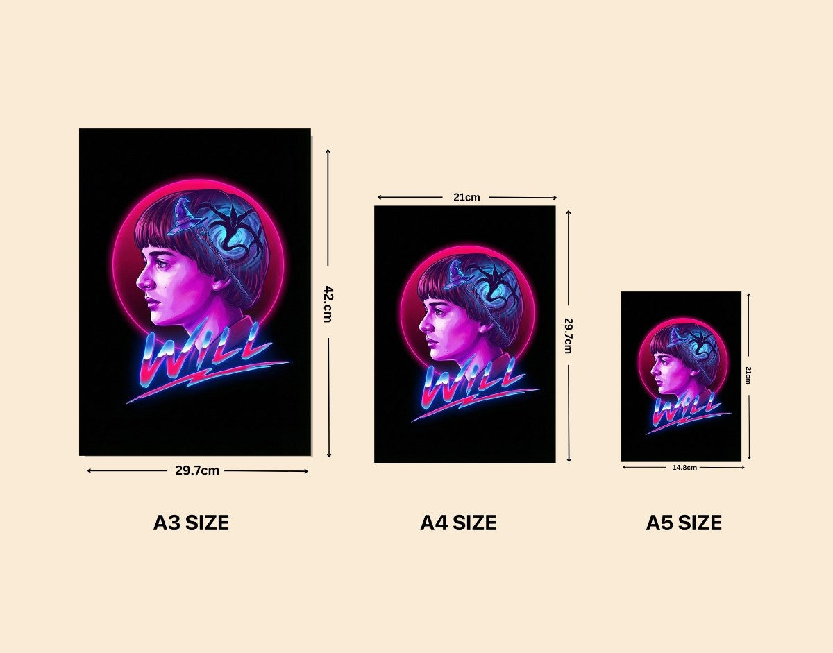 "WILL Byers" -Shiny & Sturdy Metallic Poster Art That Pops & Sticks