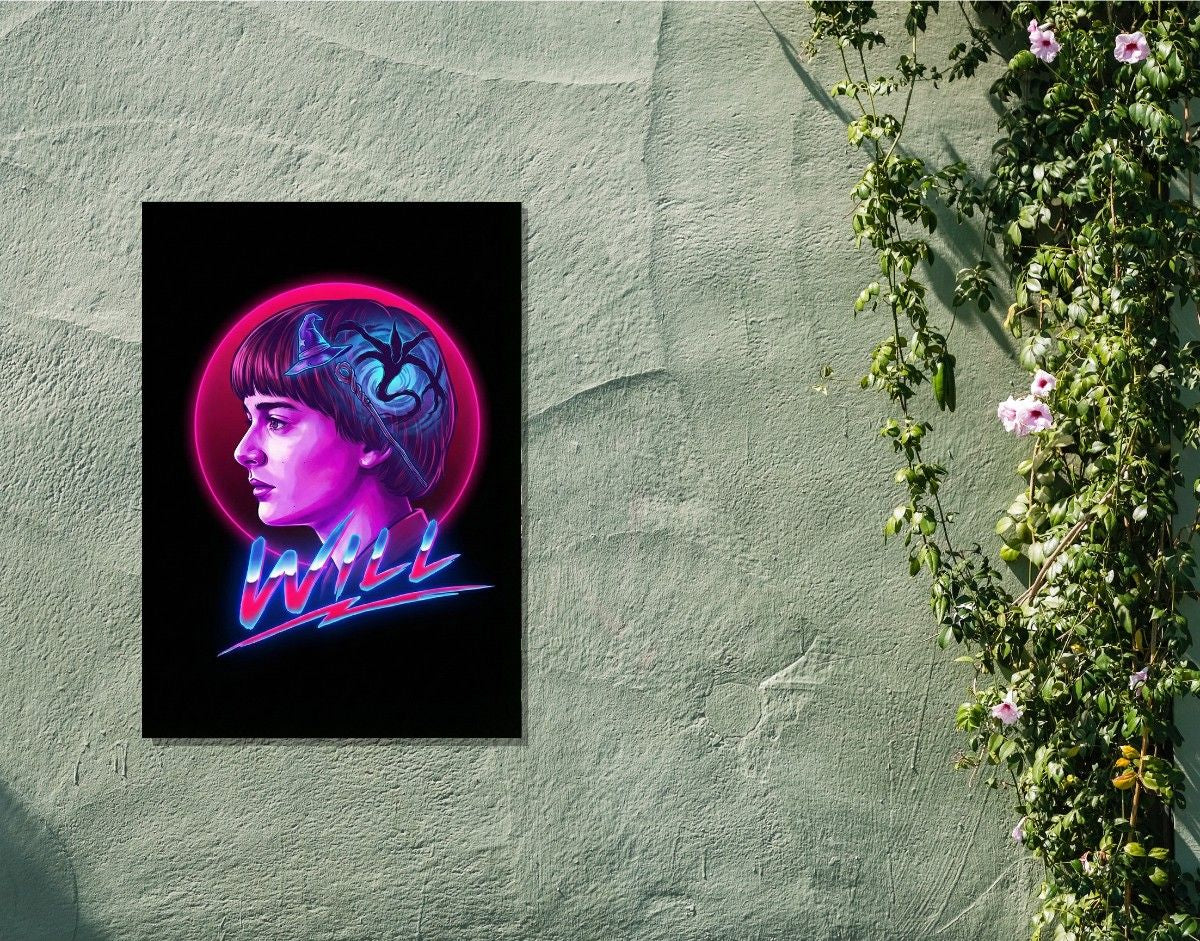 "WILL Byers" -Shiny & Sturdy Metallic Poster Art That Pops & Sticks