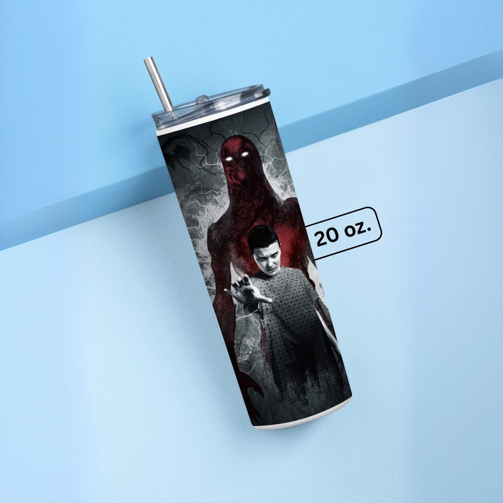 "Eleven vs Vecna: Stranger Things" Tumbler with Metal Straw