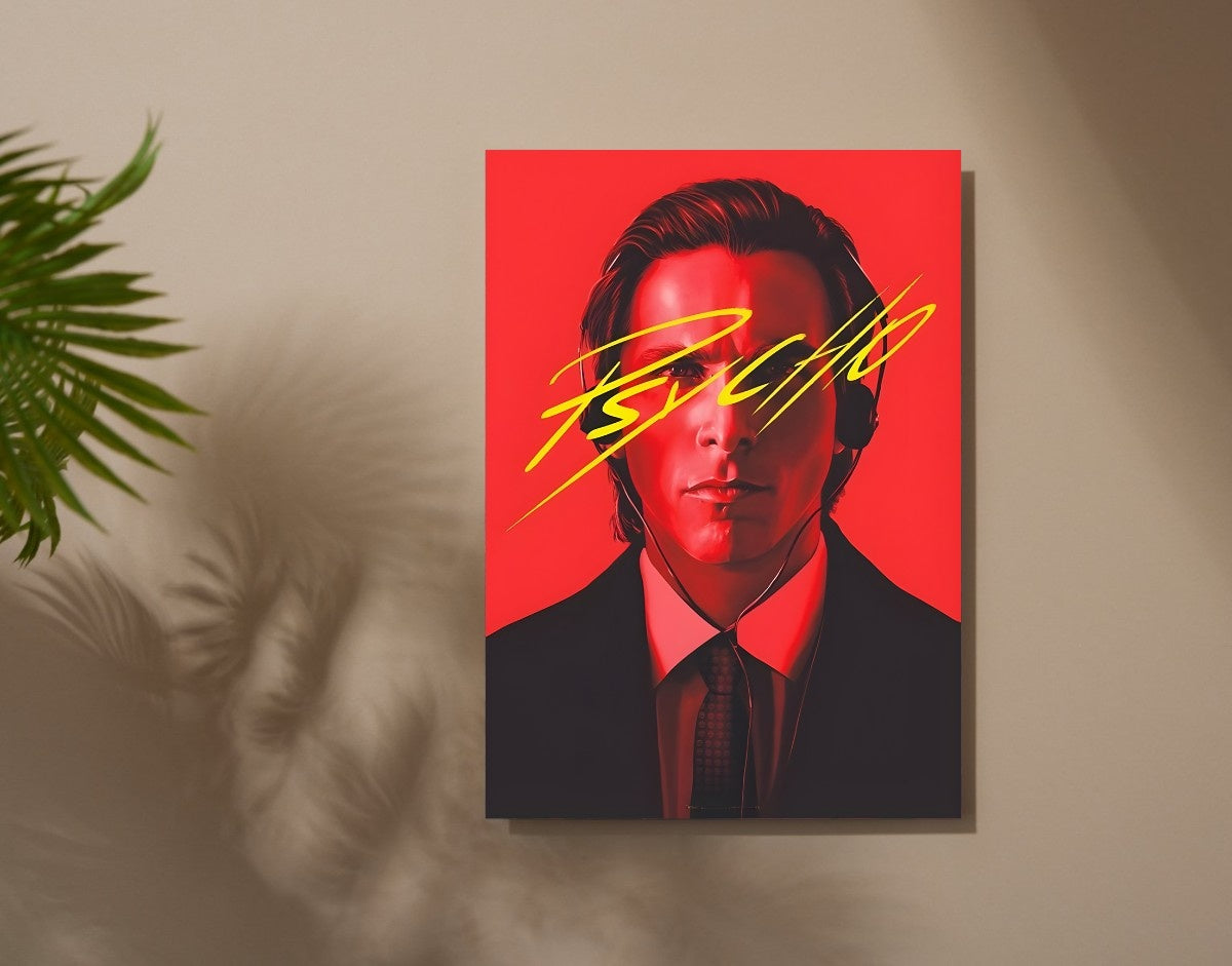 "PSYCHO THE MOVIE" -Shiny & Sturdy Metallic Poster Art That Pops & Sticks