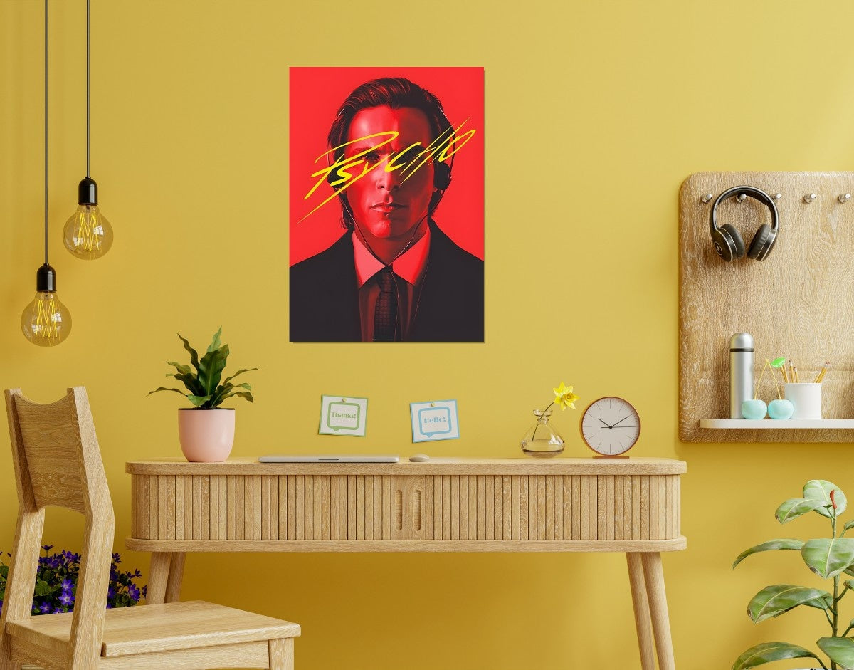 "PSYCHO THE MOVIE" -Shiny & Sturdy Metallic Poster Art That Pops & Sticks