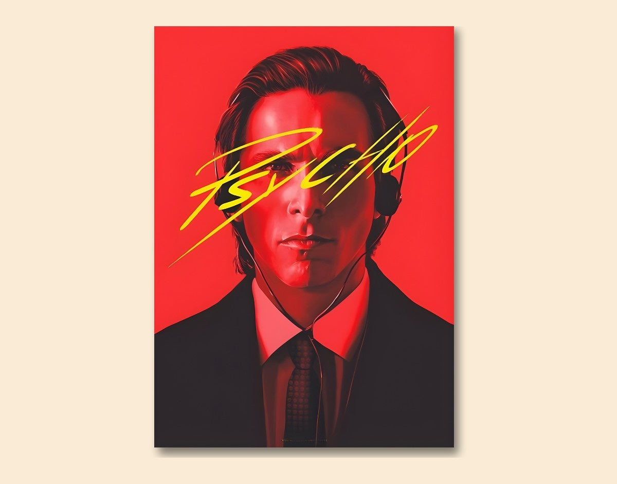 "PSYCHO THE MOVIE" -Shiny & Sturdy Metallic Poster Art That Pops & Sticks