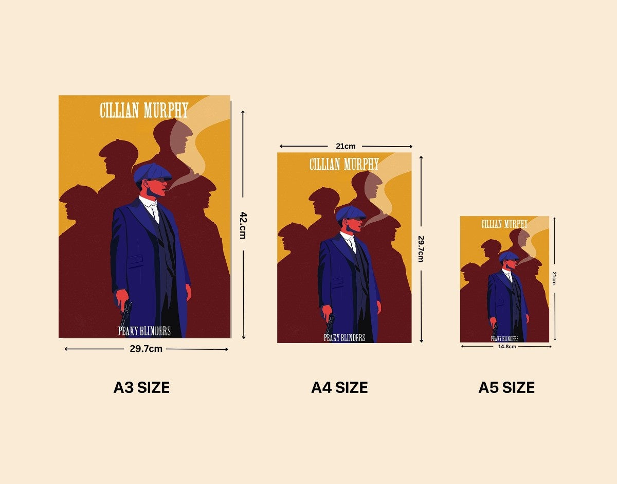 "CILLIAN MURPHY - PEAKY BLINDER" -Shiny & Sturdy Metallic Poster Art That Pops & Sticks