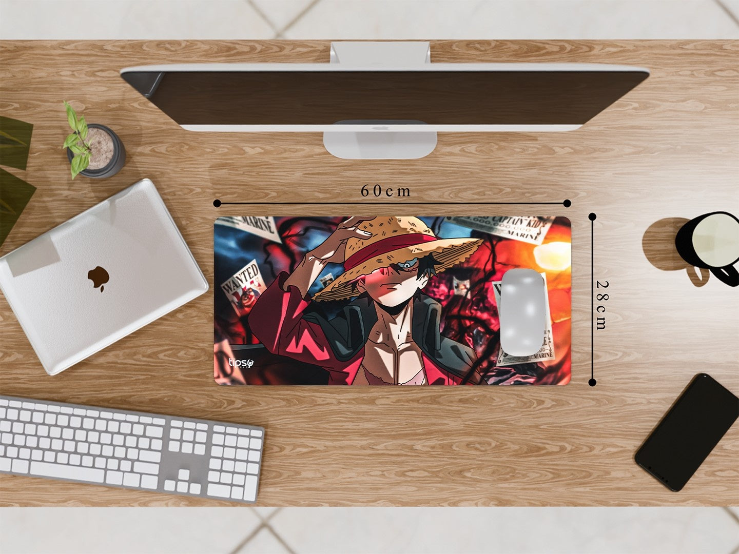 "MONKEY D LUFFY WANTED - DEAD OR ALIVE " Gaming Mousepad Elevate Your Gaming Experience