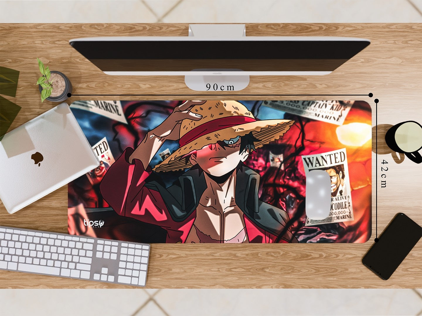 "MONKEY D LUFFY WANTED - DEAD OR ALIVE " Gaming Mousepad Elevate Your Gaming Experience