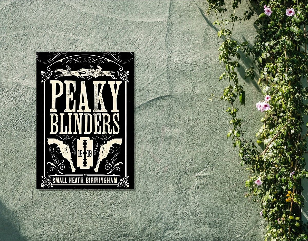"PEAKY BLINDERS - SMALL HEATH" -Shiny & Sturdy Metallic Poster Art That Pops & Sticks