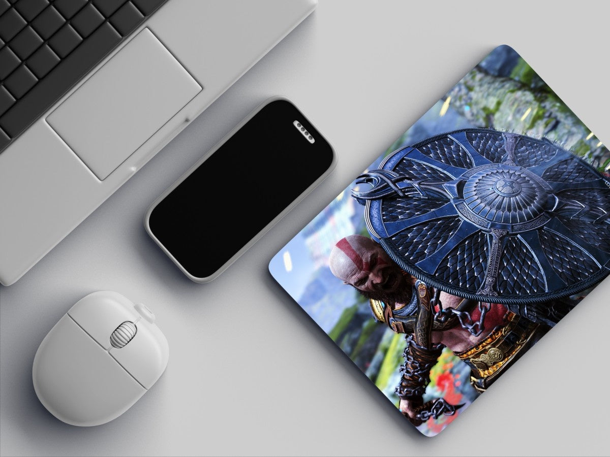 "KRATOS - GOD OF WAR " Mousepad: Enhance Your Workspace with Style