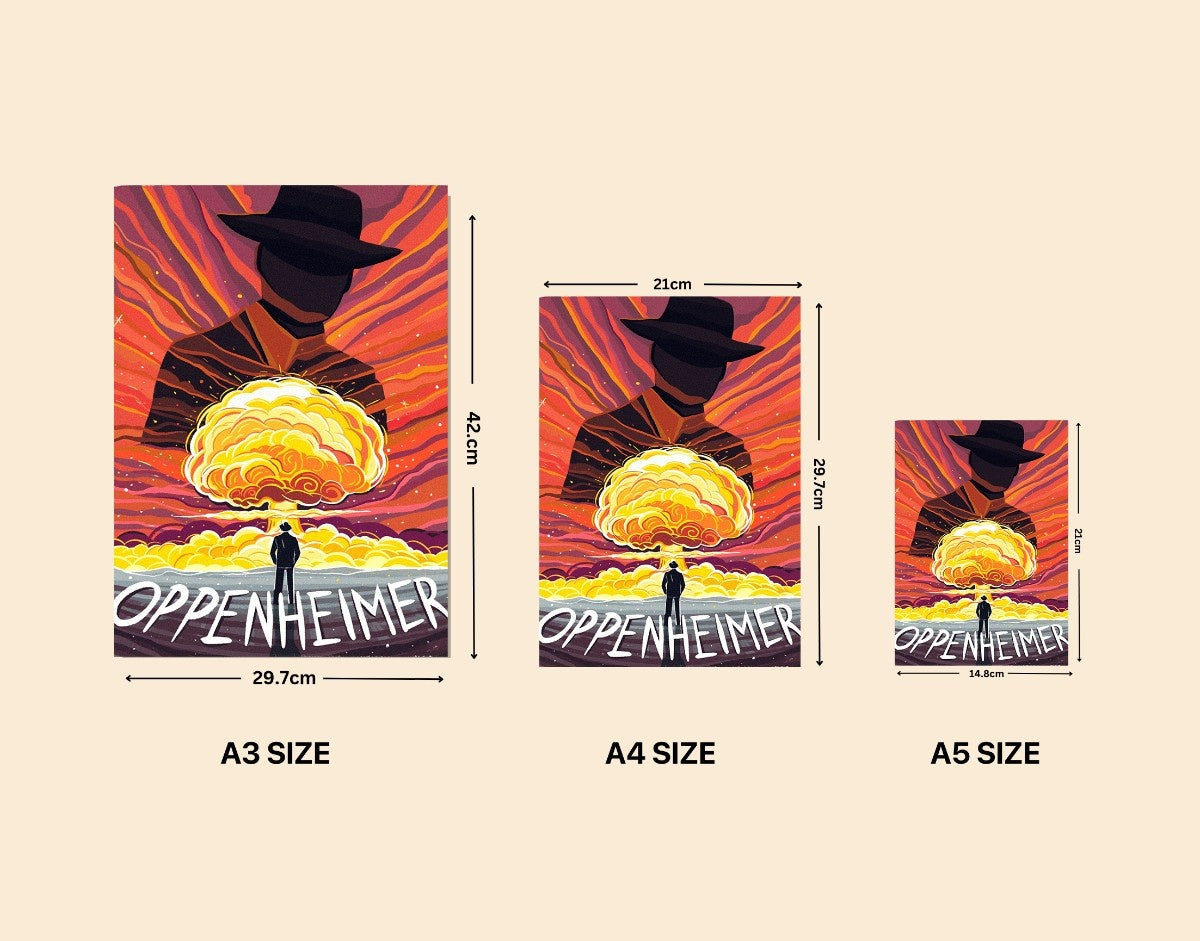 "OPPENHEIMER 2024" -Shiny & Sturdy Metallic Poster Art That Pops & Sticks