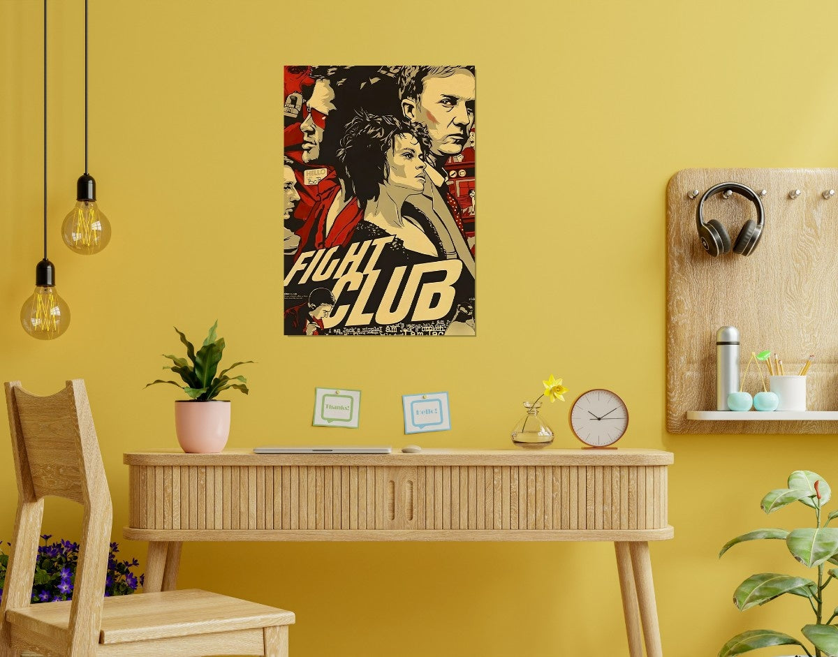 "FIGHT CLUB - THE ALTER EGO" -Shiny & Sturdy Metallic Poster Art That Pops & Sticks