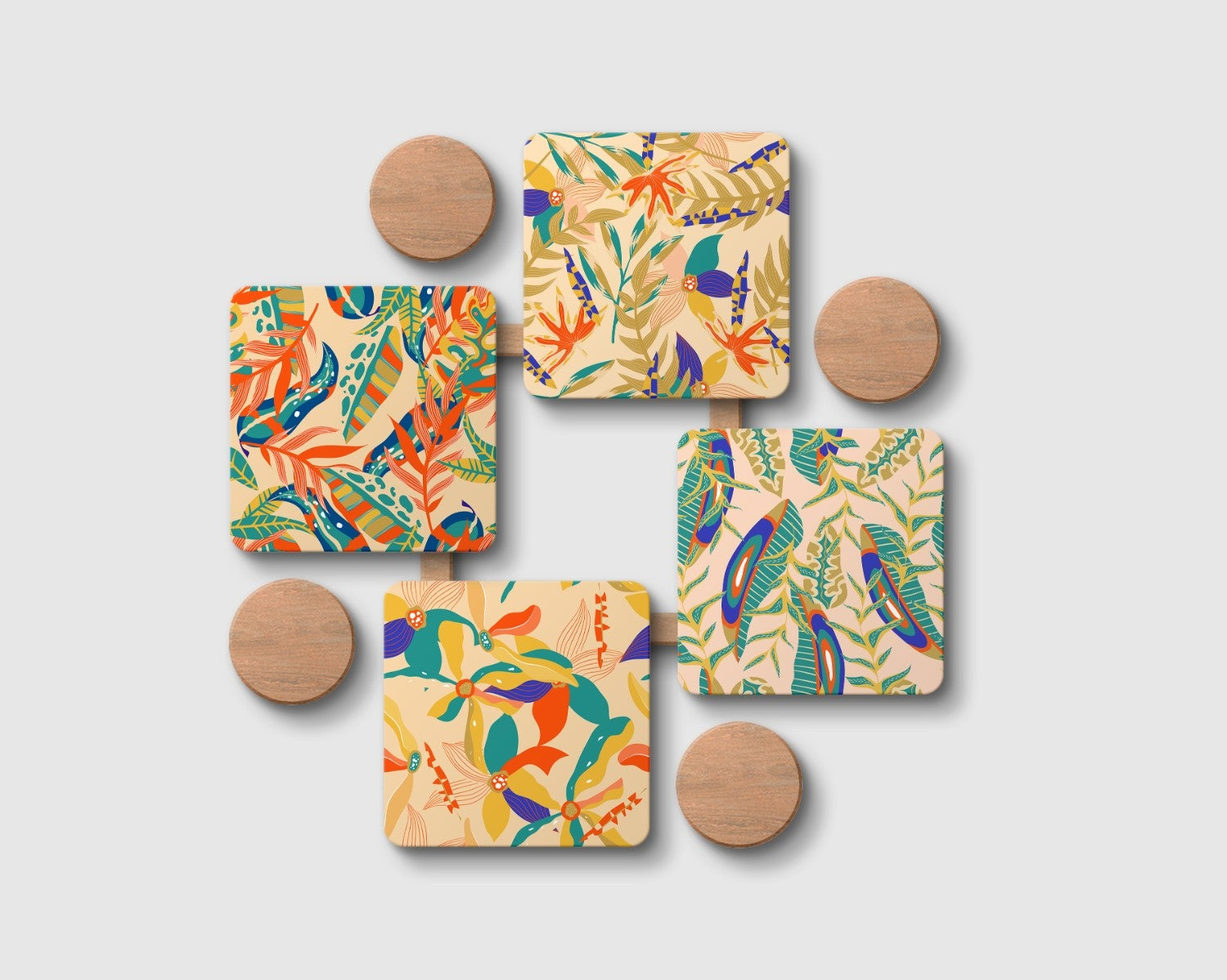 "Leafy Leaf" Coaster Set of 4