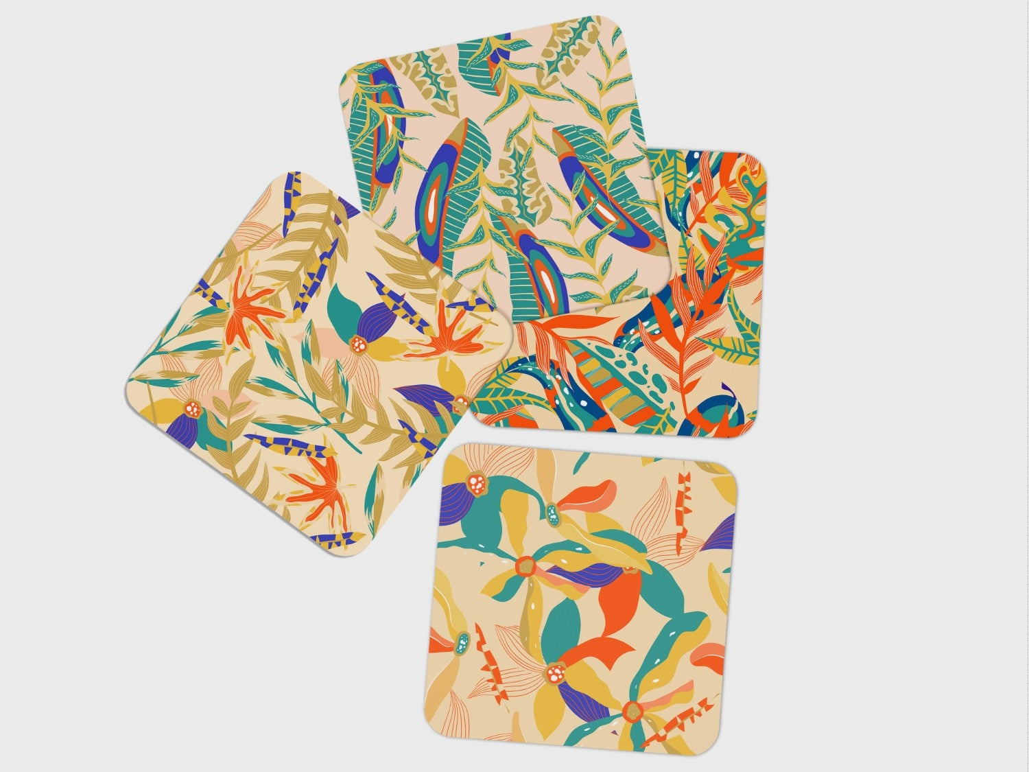 "Leafy Leaf" Coaster Set of 4