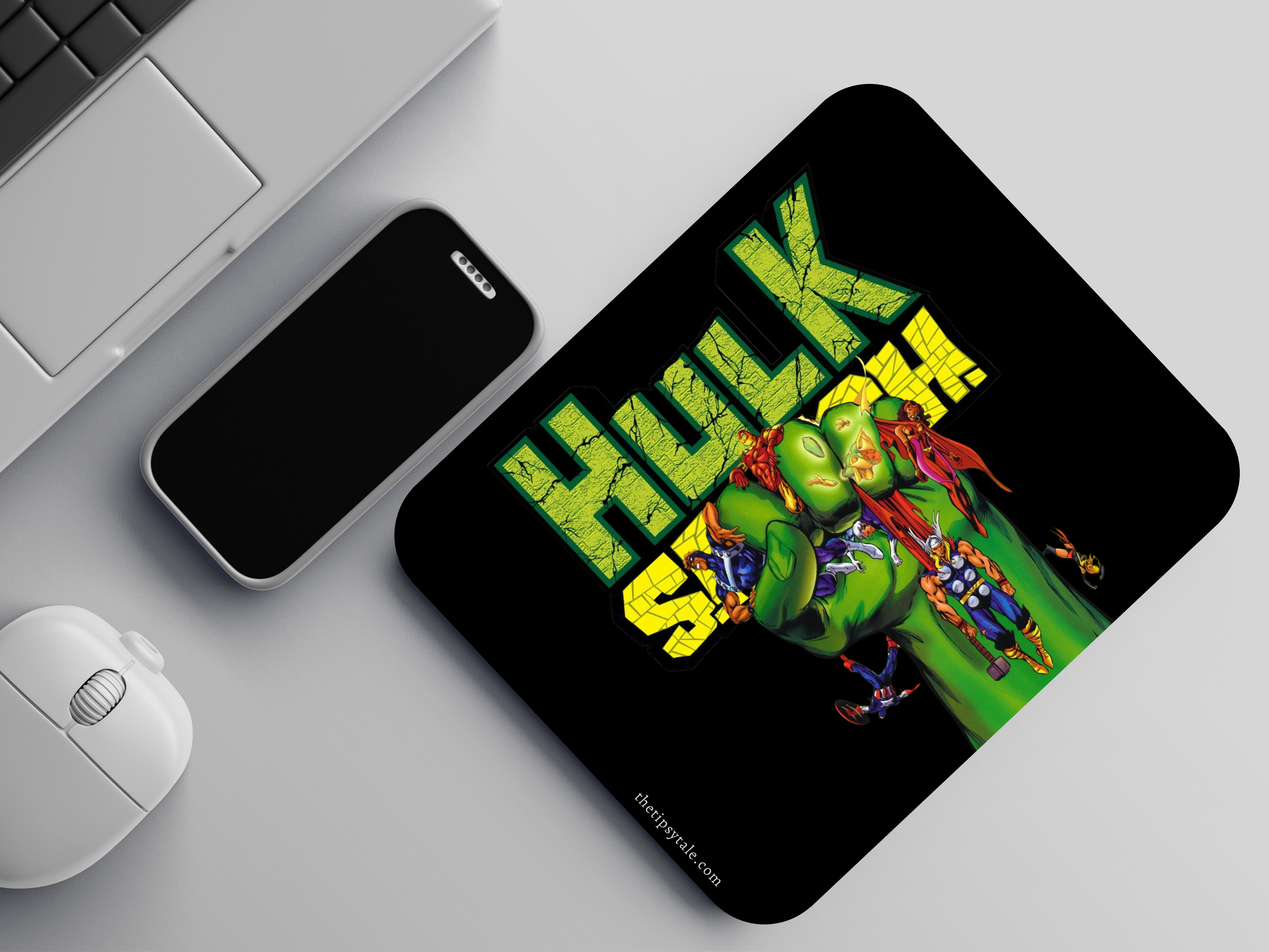 "GREEN HULK SMASH:MOVIE" Mousepad Enhance Your Workspace with Style
