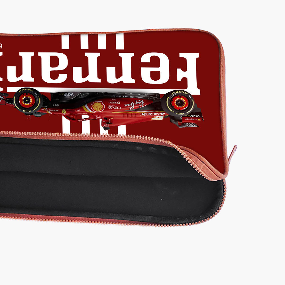 "ROSSO CORSA #SCUDERIA FERRARI" Laptop Sleeves:Bold Modern Design for Every Size