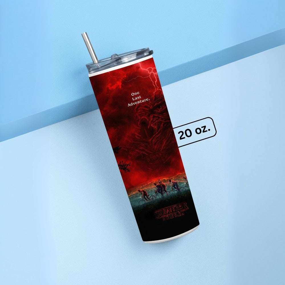 "Stranger Things : One Last Adventure" Tumbler with Metal Straw