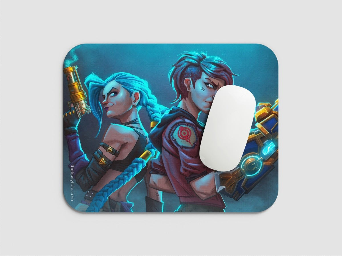 "JINX VI COMBO - FAN ART" Mousepad: Enhance Your Workspace with Style